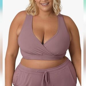 Kindred Bravely French Terry Racerback Nursing Sleep Bra | Twilight | M Busty